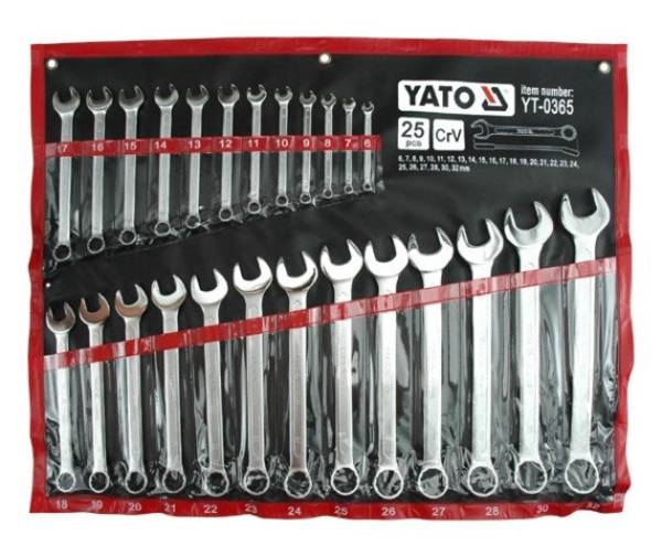 Yato YT-0365 25-delige Set Open Eind Sleutels 6-32 mm