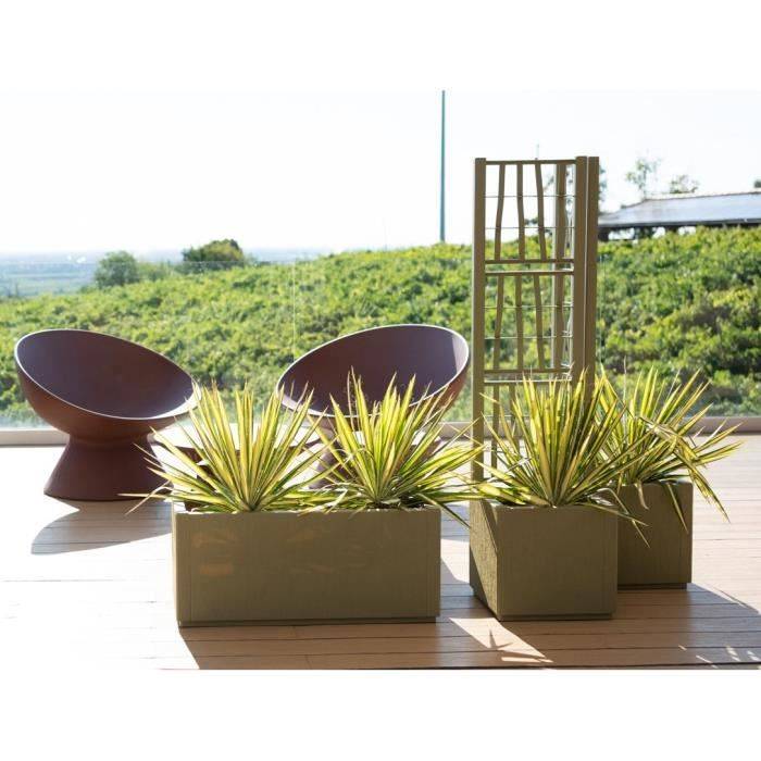 STEFANPLAST ETHICA Rechthoekige Bloembak/Planter - 80 cm - 100 x 43 x 35 cm - Groen 100x43x35-4