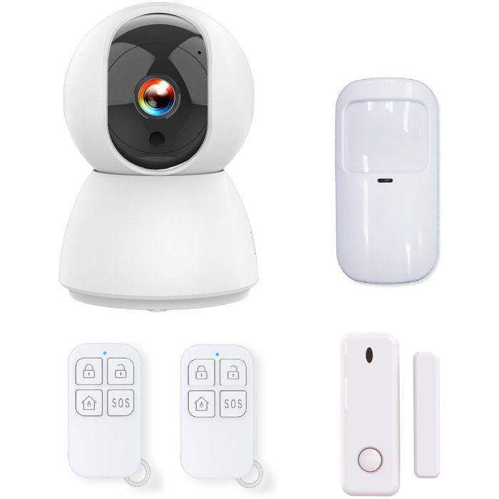 Uitbreidbaar Alarm Kit - KYF - 434 MHz - WiFi - 4 MP IP Camera + Sirene + Sensoren + 2 Afstandsbedieningen 434MHz-0