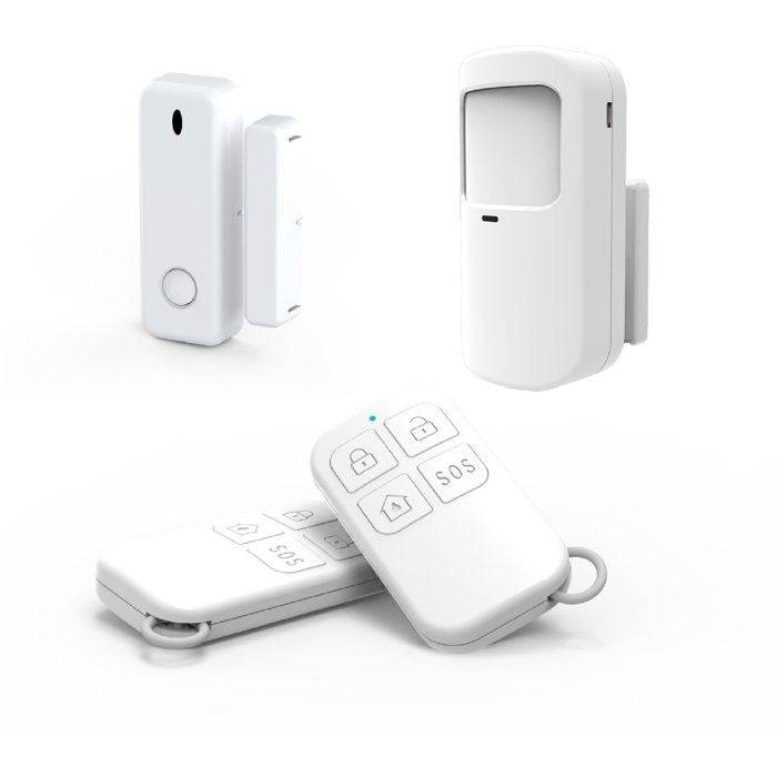 Uitbreidbaar Alarm Kit - KYF - 434 MHz - WiFi - 4 MP IP Camera + Sirene + Sensoren + 2 Afstandsbedieningen 434MHz-4