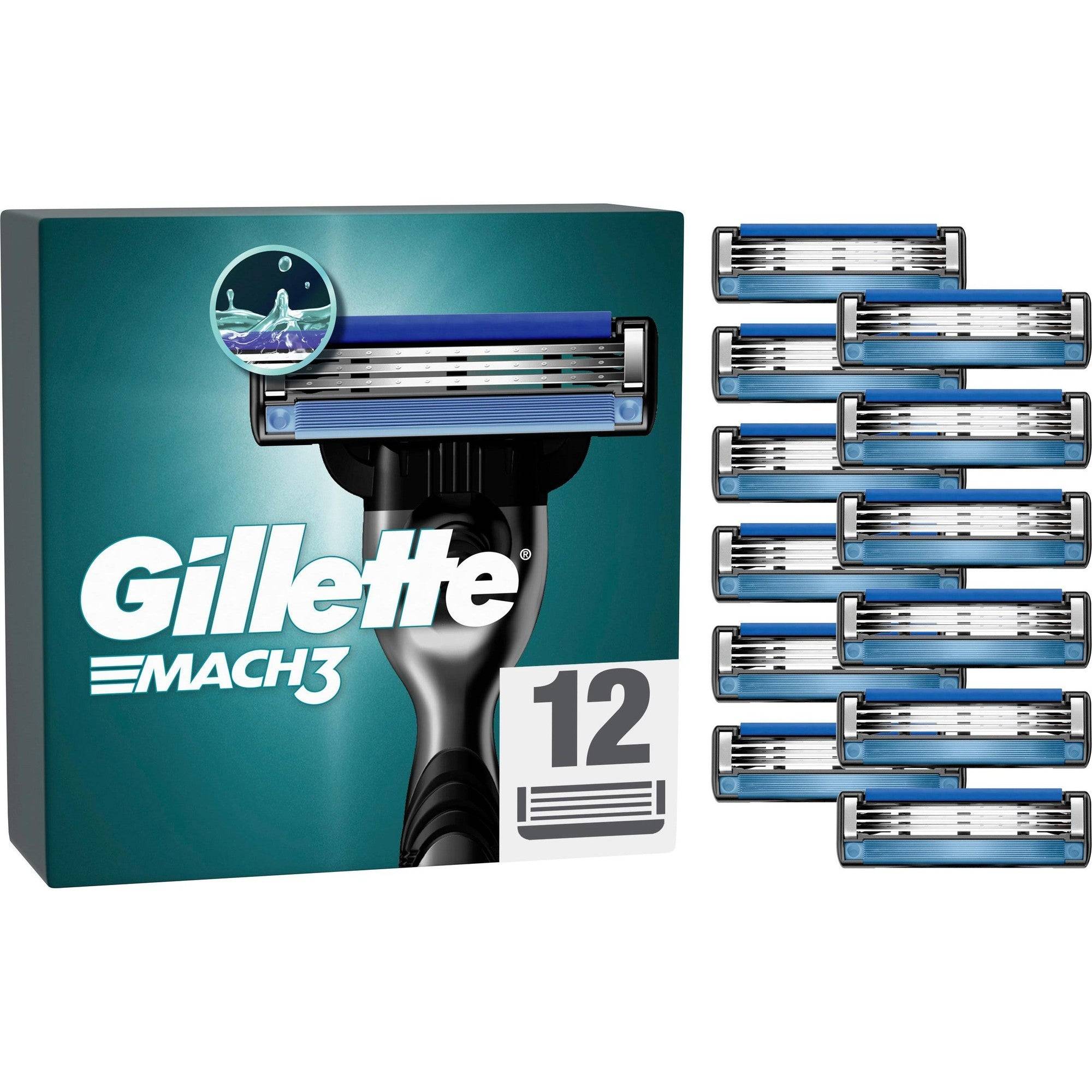 Gillette Mach3 Scheermesjes 12 stuks (8700216503372)-0