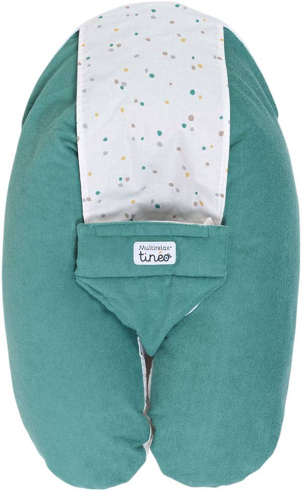 TINEO 3-in-1 Moederkussen - MULTIRELAX - Frottee - Groen/ Polka Dots