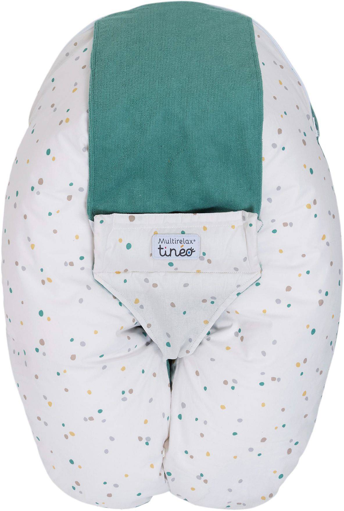 TINEO 3-in-1 Moederkussen - MULTIRELAX - Frottee - Groen/ Polka Dots-1