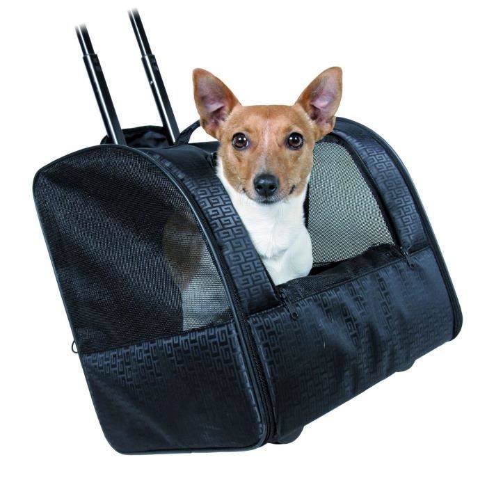 TRIXIE Draagtas met Wielen voor Katten en Honden - Zwart - 45 x 41 x 31 cm-1