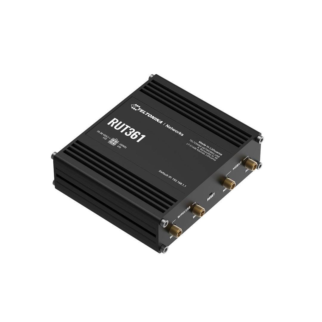 Teltonika RUT361 Industriele 4 g LTE Router Zwart RJ45 IP30-3