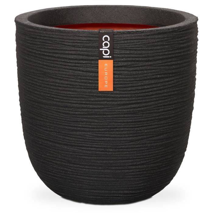 CAPI EUROPE Bloempot RIB NL - 43 x 41 cm - Zwart-0