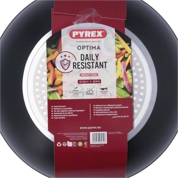 PYREX Wok - 28 cm - Gesmeed Aluminium - Antiaanbaklaag - PFAS-vrij - 1455021-3