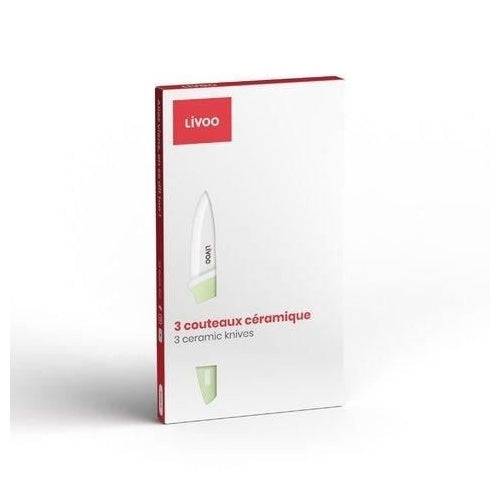 LIVOO Messenset met Blok - 3-delig - Keramisch - 7,5/ 10/ 12,5 cm - MEC137 3-piece-1