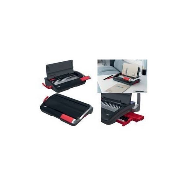 GBC CombBind CB12 Plastic Bindmachine, Handmatig, Zwart/Zilver (4410060)