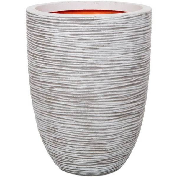 CAPI EUROPE Bloempot NATURE RIB - 36 x 47 cm - Ivoor