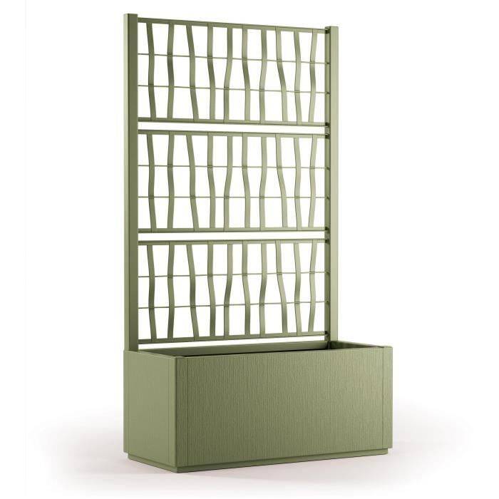 STEFANPLAST ETHICA Bloembak met Trellis - 80x36x140 cm - Groen 80x36xh-0