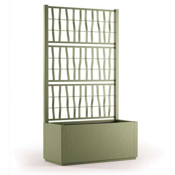 STEFANPLAST ETHICA Bloembak met Trellis - 80x36x140 cm - Groen 80x36xh