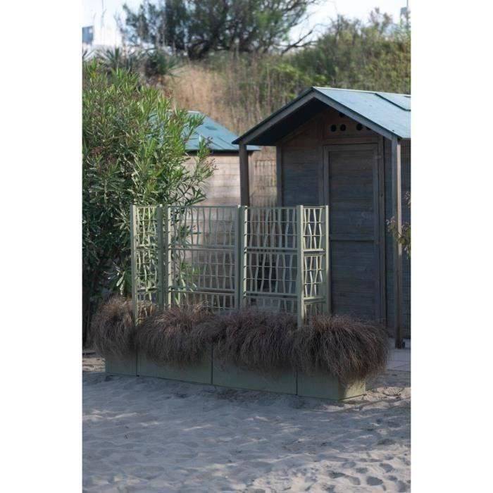 STEFANPLAST ETHICA Bloembak met Trellis - 80x36x140 cm - Groen 80x36xh-3