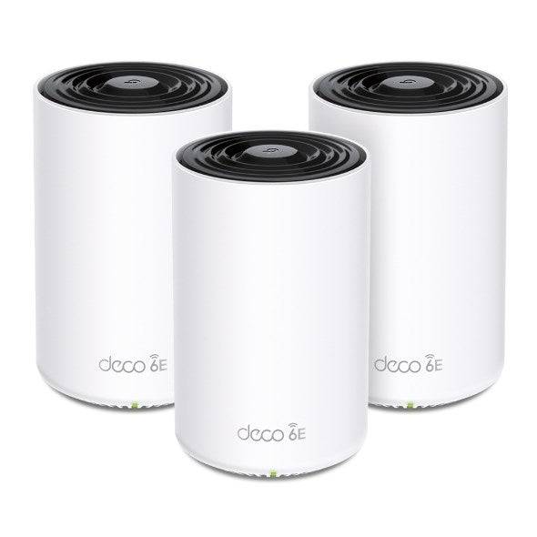 TP-Link Deco XE75 V1 - WLAN-systeem (3 Routers) - tot 7.200 ft² - GigE, 802.11ax (Wi-Fi 6E) - Multi-Band (Deco XE75 (3-p-0