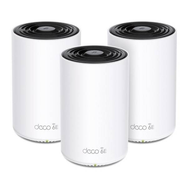TP-Link Deco XE75 V1 - WLAN-systeem (3 Routers) - tot 7.200 ft² - GigE, 802.11ax (Wi-Fi 6E) - Multi-Band (Deco XE75 (3-p