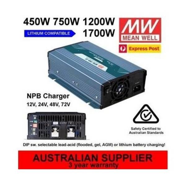 Mean Well NPB-450-24 Acculader Loodzuur 24 V 13,5 A