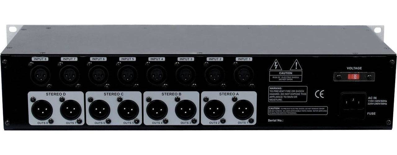 Omnitronic MZD-88 8-Kanaals Audio Mixer 20-20000 Hz - Rackmount 2U (10304120)-0