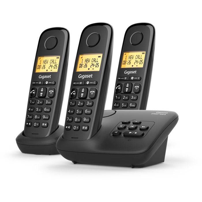 GIGASET Basic 100A TRIO Vaste Telefoon - Antwoordapparaat - Handsfree - Verlicht Scherm - 50-contacten Telefoonboek-2