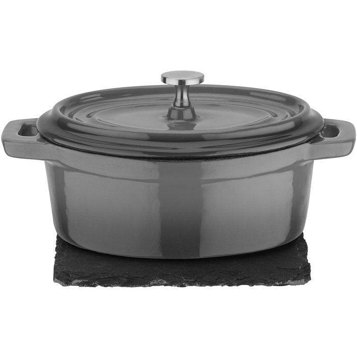 GSW Mini Garnek - Massief Gietijzer - 718301 - Geschikt voor Inductie - Antraciet Grijs-0