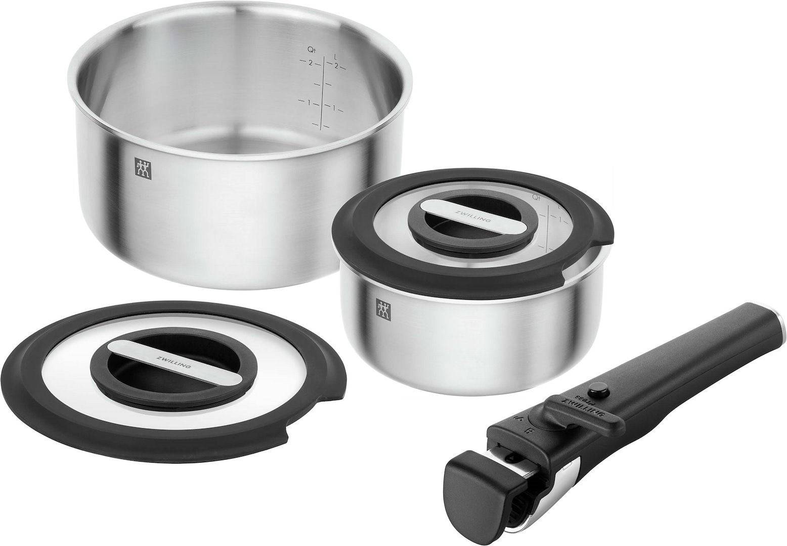 ZWILLING UNLOCK Set van 2 Pannen met Deksel + Handvat-0