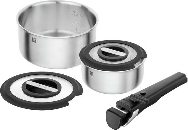 ZWILLING UNLOCK Set van 2 Pannen met Deksel + Handvat