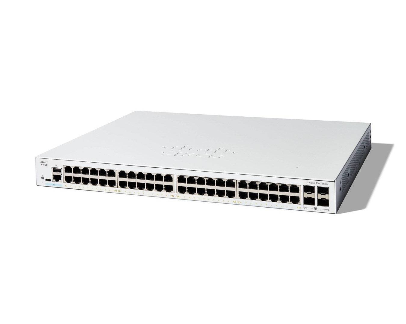 CISCO Catalyst 1300 48-poorts Switch Data-Only 4 x 1 g SFP Uplinks C1300-48T-4 g 48-Port-0
