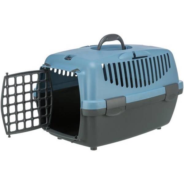 TRIXIE Capri 1 Dierenbox - XS: 32 x 31 x 48 cm - Lichtgrijs/Blauw - Voor Honden en Katten 32x31x48
