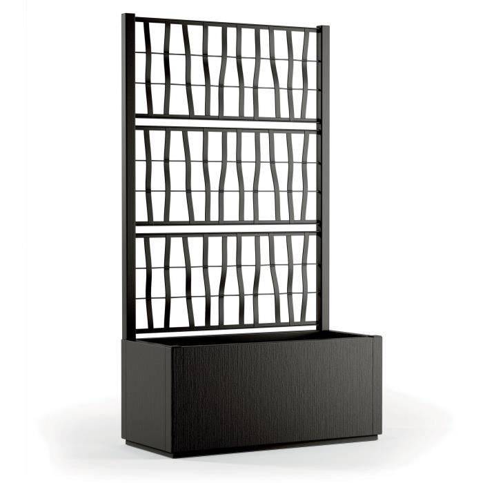 STEFANPLAST ETHICA Bloembak met Trellis - 80x36x140 cm - Grafiet 80x36xh-0