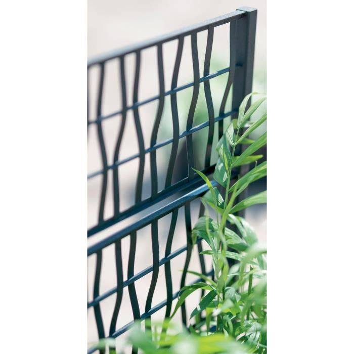 STEFANPLAST ETHICA Bloembak met Trellis - 80x36x140 cm - Grafiet 80x36xh-3