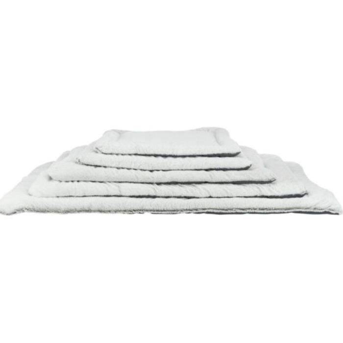 TRIXIE Matras - Farello - Pluche/ Stof - 60 x 50 cm - Wit/ Grijs-1