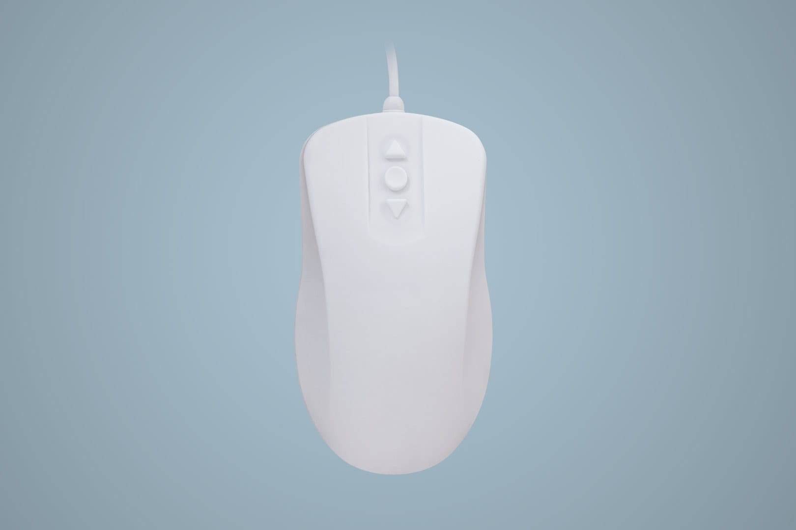 Active Key AK-PMH12OB-US-W Hygiënische muis, Muis Kabelgebonden Optisch Wit 2 Toetsen 1000 dpi Siliconemembraan-0