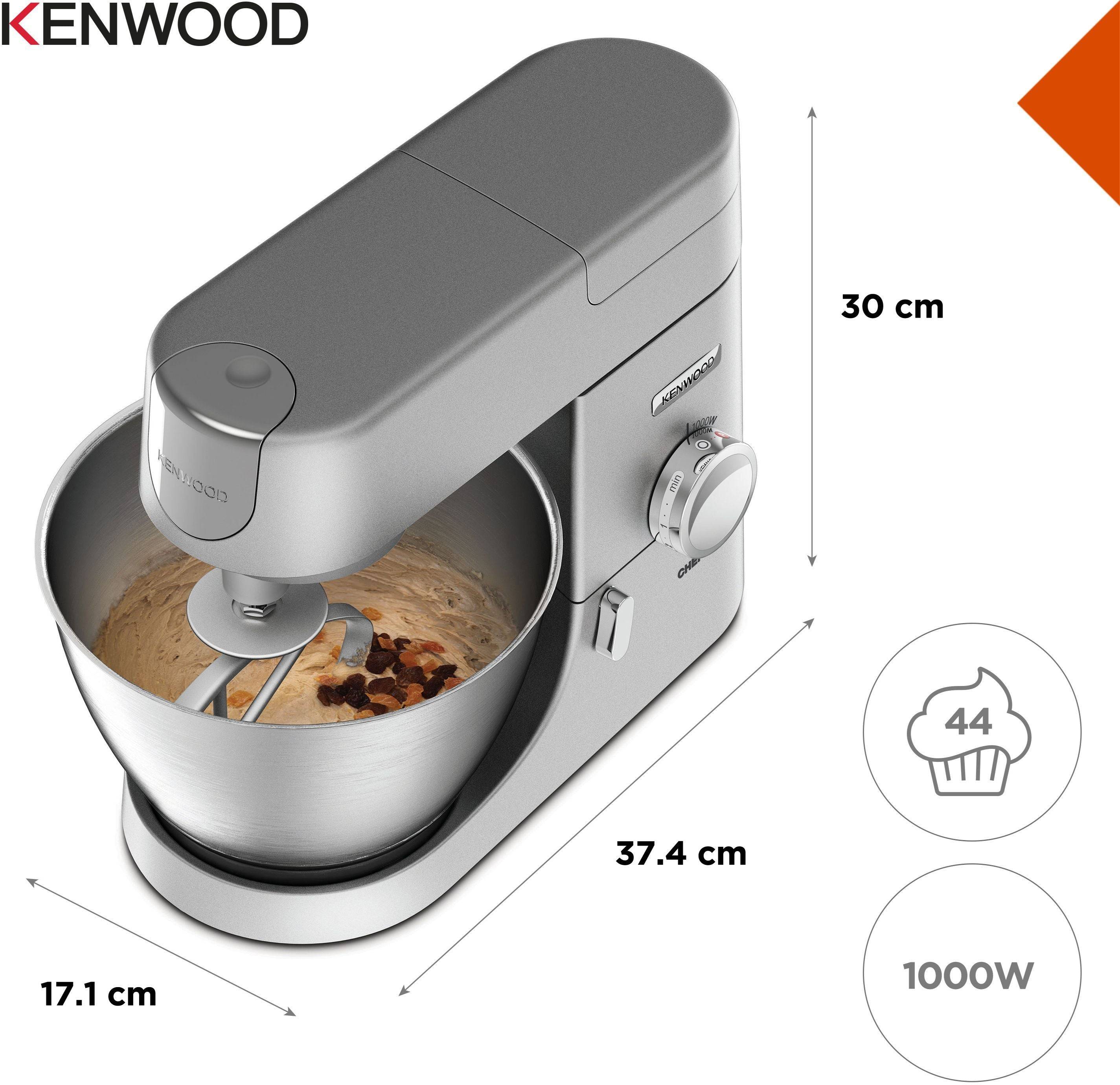 Kenwood Chef Stand Mixer - 1000W - 4,6 L RVS Kom - KVC3100S-4