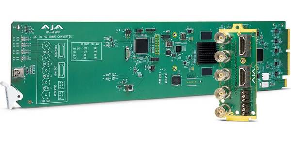 AJA OG-4K2HD - Downconverter - Groen - 4096 x 2160 pixels - 480i, 576i, 720p, 1080i, 1080p, 2160p - Bedrijfstemperatuur:
