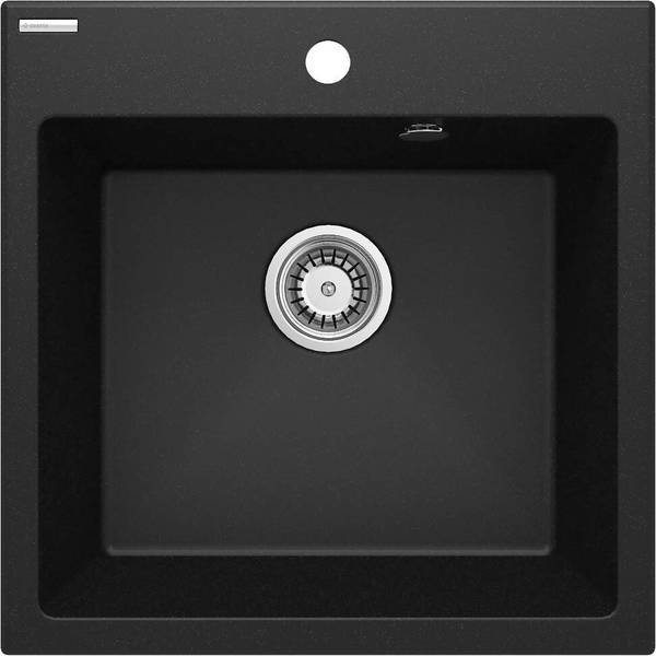 Deante EVORA GRAPHITE METALLIC Granieten Spoelbak 1-Bowl 500 x 500 mm Inbouw