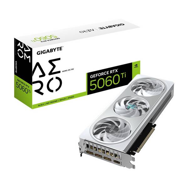 GIGABYTE GeForce RTX 5060 Ti AERO OC Grafische Kaart 8GB GDDR7 2647MHz GV-N506TAERO OC-8GD