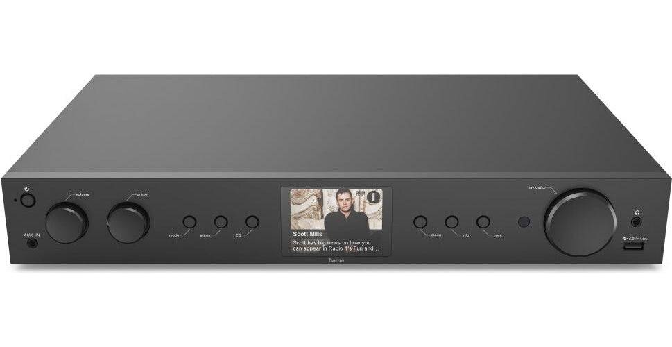 Hama HiFi Tuner DIT2105, DAB+/Internet Radio/Bluetooth RX/TX, App, Zwart (00054256)-0
