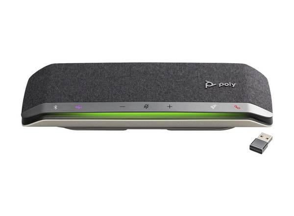HP Poly Sync 40+M Microsoft Teams Gecertificeerde Speakerphone - Mobiel/PC - Zwart/Zilver - 55 dB - IP64 (77P36AA)