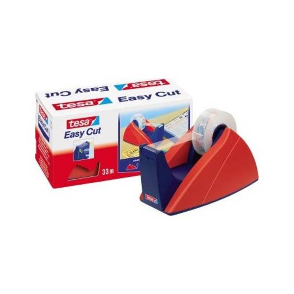 TESA 57421-00 Easy Cut Tape Dispenser - Blauw en Rood (57421-00000-03)