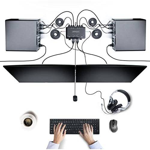 StarTech.com C2-DD46-UA2-CBL-KVM - 2-poorts Dual-Monitor DisplayPort Kabel KVM-Switch - 4K 60Hz - Compact Ontwerp-3
