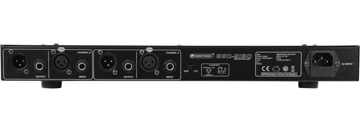Omnitronic 10355522 Audio-Equalizer Parametrische Equalizer 19" 2-kanaals-0