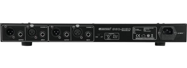 Omnitronic 10355522 Audio-Equalizer Parametrische Equalizer 19" 2-kanaals