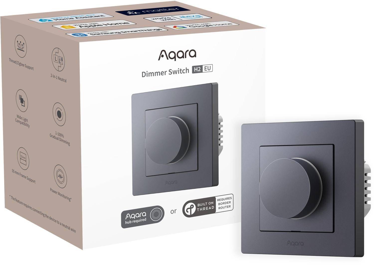 Aqara Dimmer Switch H2 EU - Grijs (KD-R01D-G)-0
