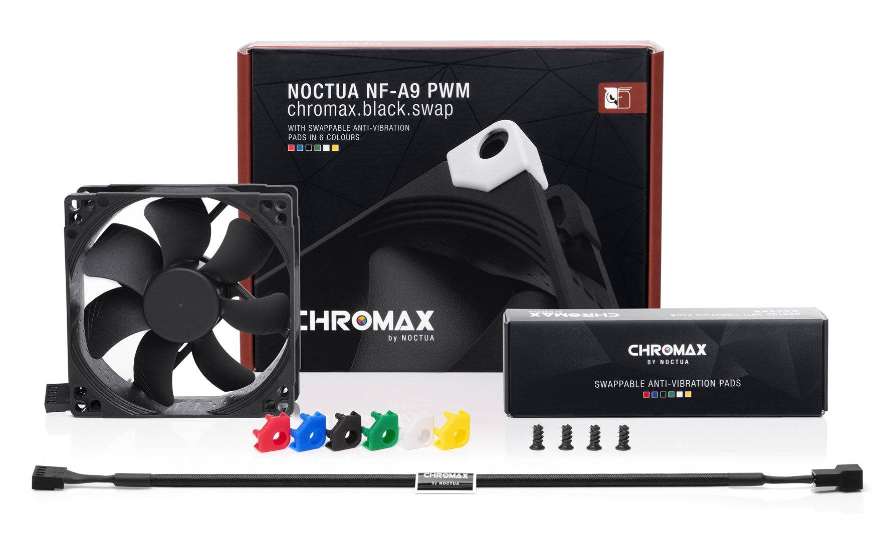 Noctua chromax NF-A9 PWM.black.swap - Behuizingsventilator - 92 mm - zwart (NF-A9 PWM CH.BK.S)-2