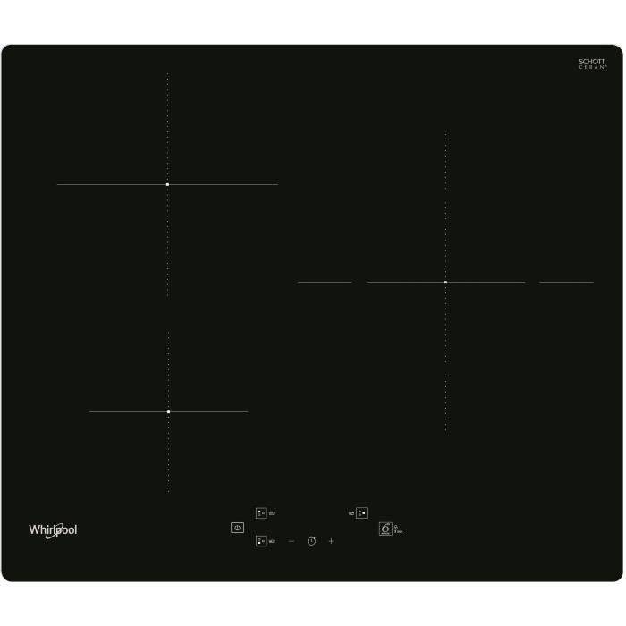WHIRLPOOL Inductiekookplaat - WSQ1160NE - 3 Branders - 60 cm - Zwart-0