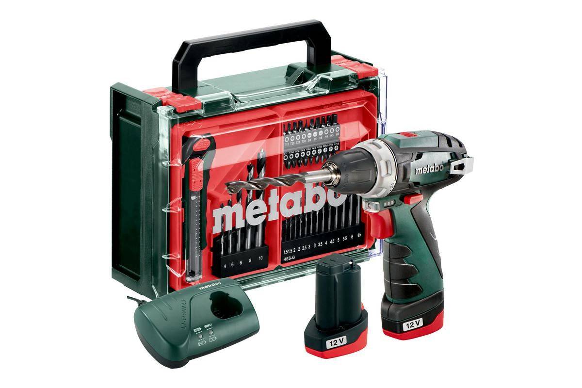 Metabo PowerMaxx BS Basisset - Accuboormachine - 12V - 2 x 2 Ah Li-Ion Batterijen-0