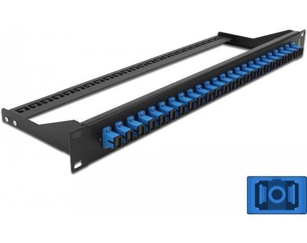 Delock Patch Panel - Rackmount - SC SM X 24 - Zwart, Blauw - 1U - 48,3 cm (19")-0
