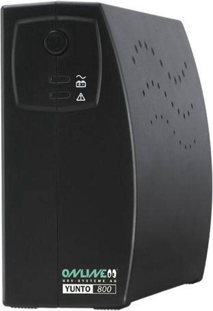 YUNTO 800 Online UPS - 800 VA - 480 Watt - 9 Ah - USB - 3 Uitgangsockets-0