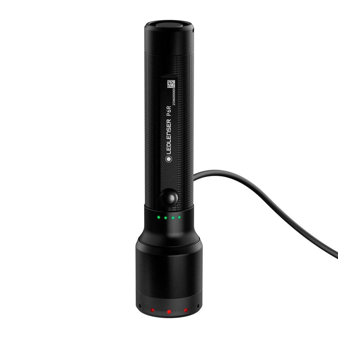 Ledlenser P6R Zwarte Handlamp LED 1200 lm, 320 m, USB-C, IP68-4