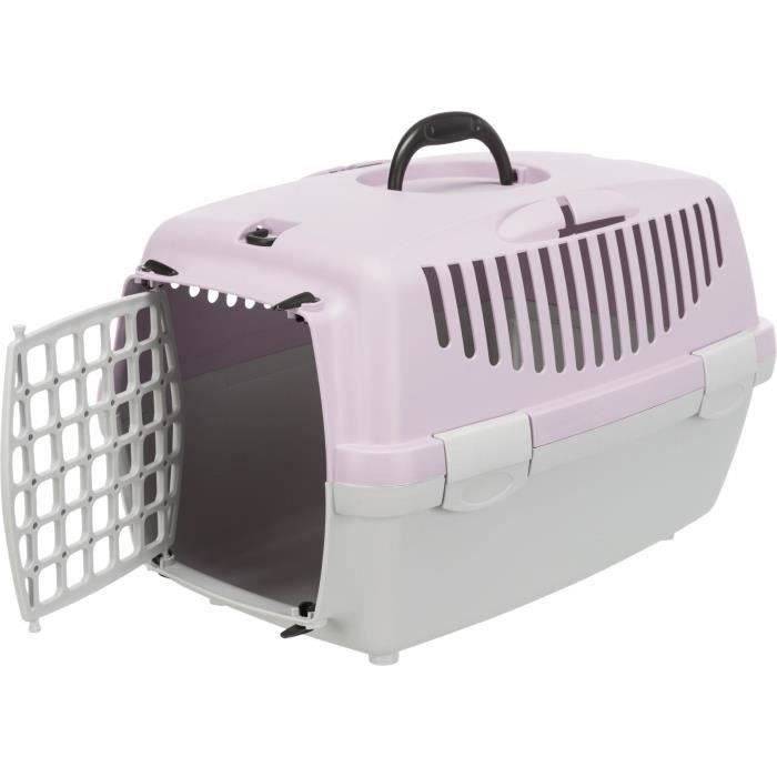 TRIXIE Transportbox - Capri 1 - XS: 32 x 31 x 48 cm - Lichtgrijs/Mauve-0