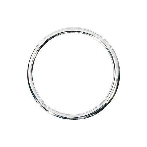 Metalen Sleutelhangers 38 mm Zilver Gepolijst Nikkel Verpakking van 100 (2623038)-0